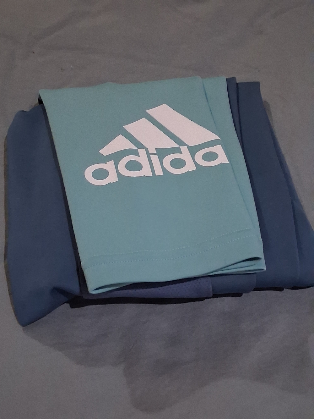 adidas Aqua and Navy Logo Leggings